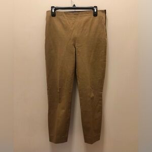 Everlane Career Work Cropped Side Zip Stretch Beige pants size 8